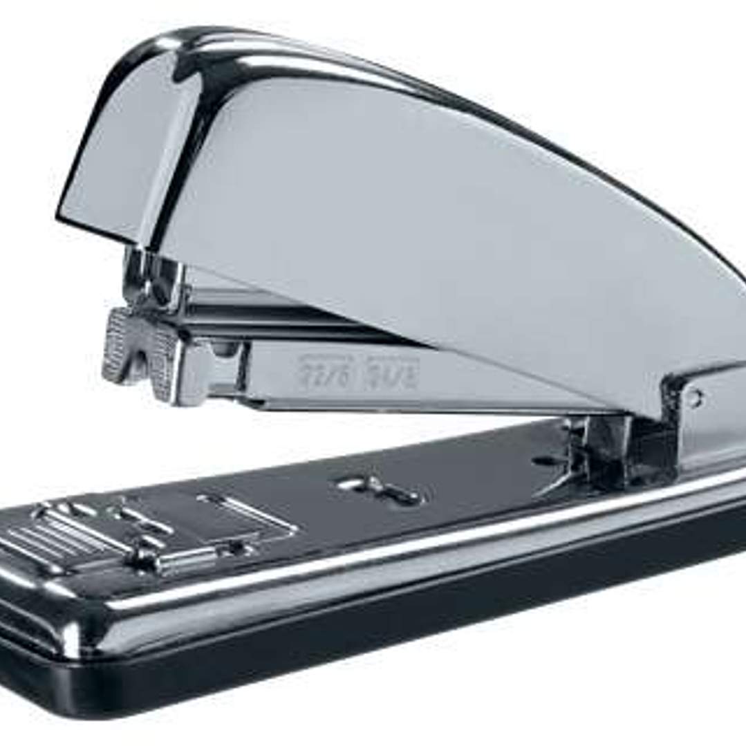 Petrus 230C Grapadora Metalica Retro - Hasta 30 Hojas - Grapado Cerrado, Abierto y Clavado - Color Cromado 1