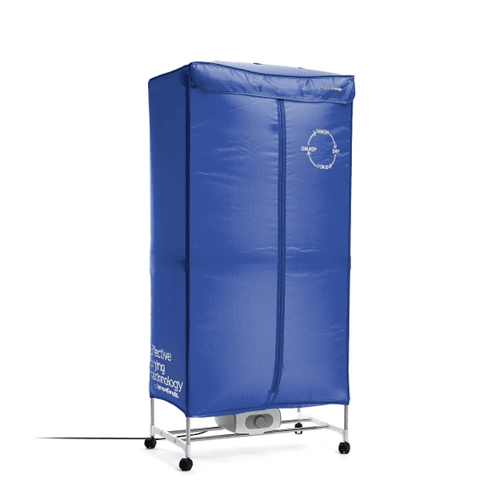 Innovagoods Dupledry Blue Secadora Electrica Portatil de 2 Alturas - 1200W - Capacidad 15kg - Cable 140cm - Temperatura hasta 70ºC - Acero Inoxidable  1