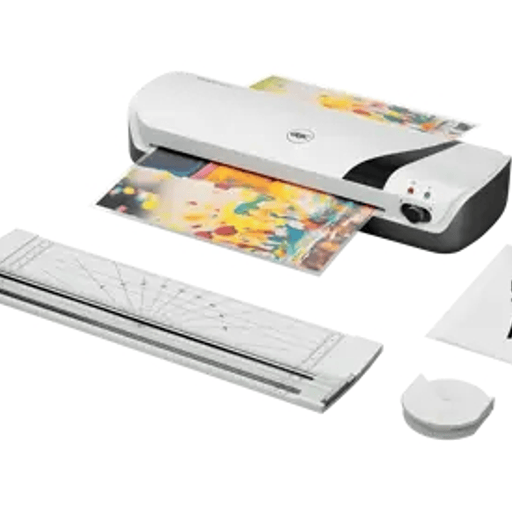 GBC Inspire+ A4 Set de Plastificadora + Recortadora de Esquinas + Cizalla + Paquete de 5 Bolsas de Plastificacion A4 - Hasta Tamaño A4 - Velocidad 250 1