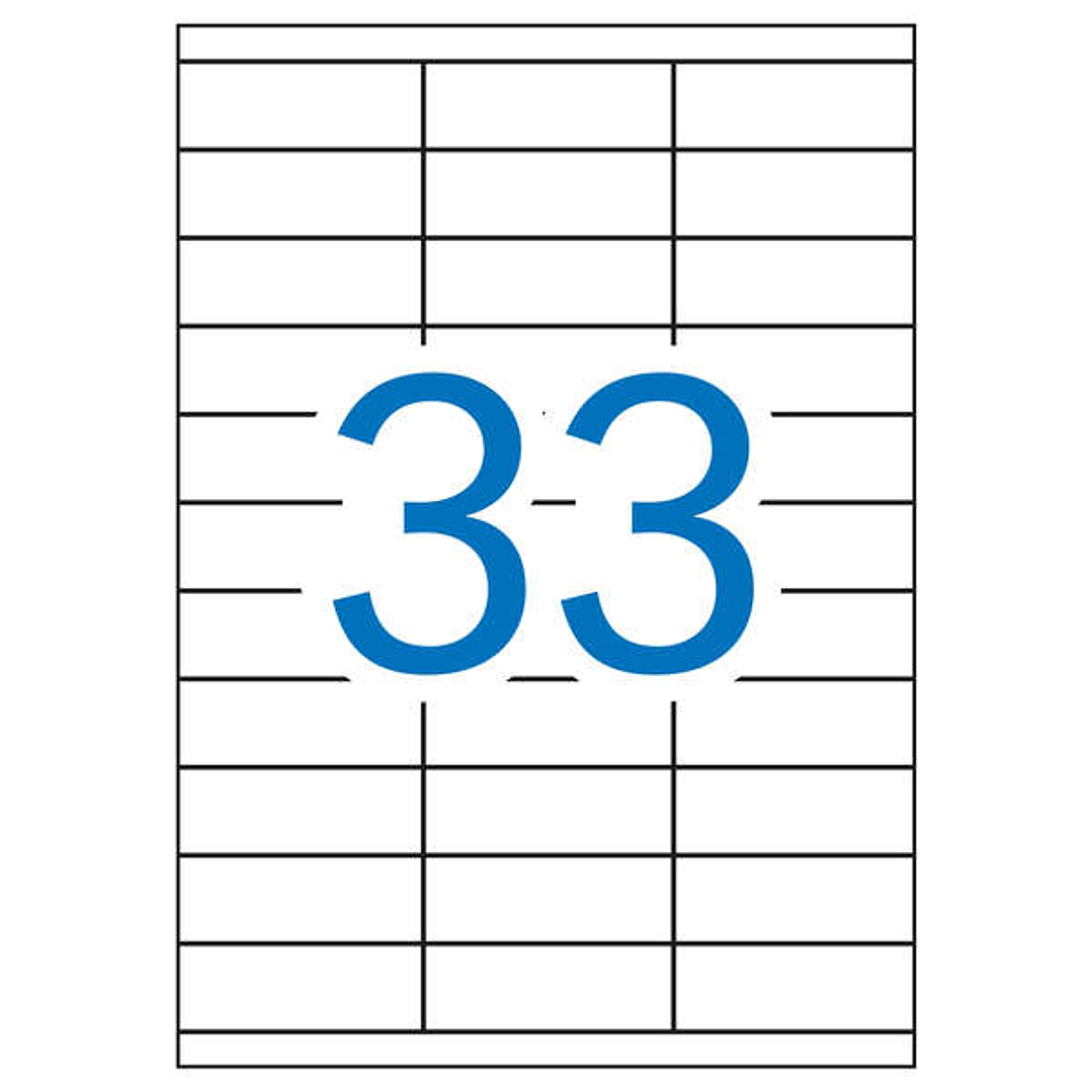 Apli Etiquetas Blancas Permanentes 70.0 x 25.4mm 500 Hojas 1