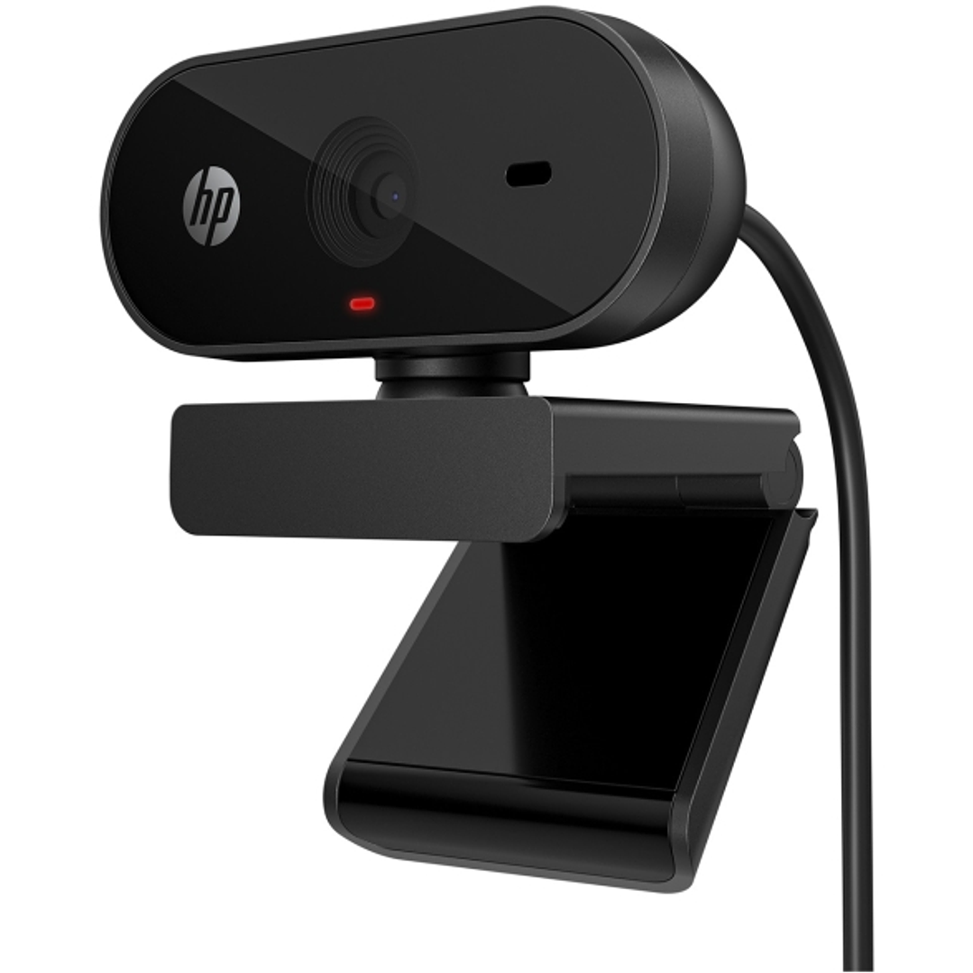 HP 325 Webcam Full HD 1080p - Gran Angular 66° - Microfono Integrado - Correccion Automatica de Luz e Imagen - Giro 360° y Soporte para Tripode - USB- 1