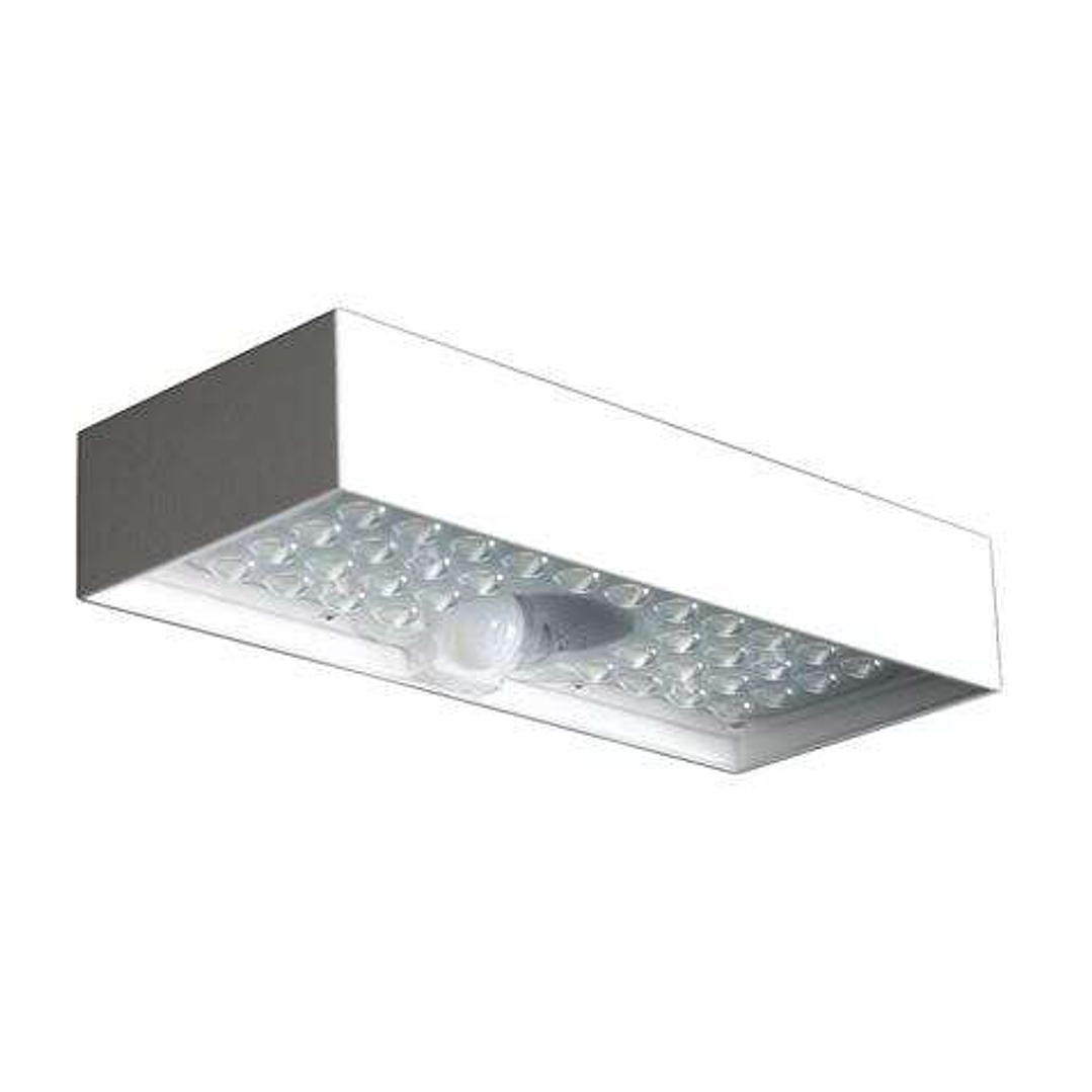 Elbat Lampara Solar LED - 230X97X42.7mm - 6W, 900 Lumenes - Luz Blanca 4000K - Sensor de Movimiento - Color Negro 1