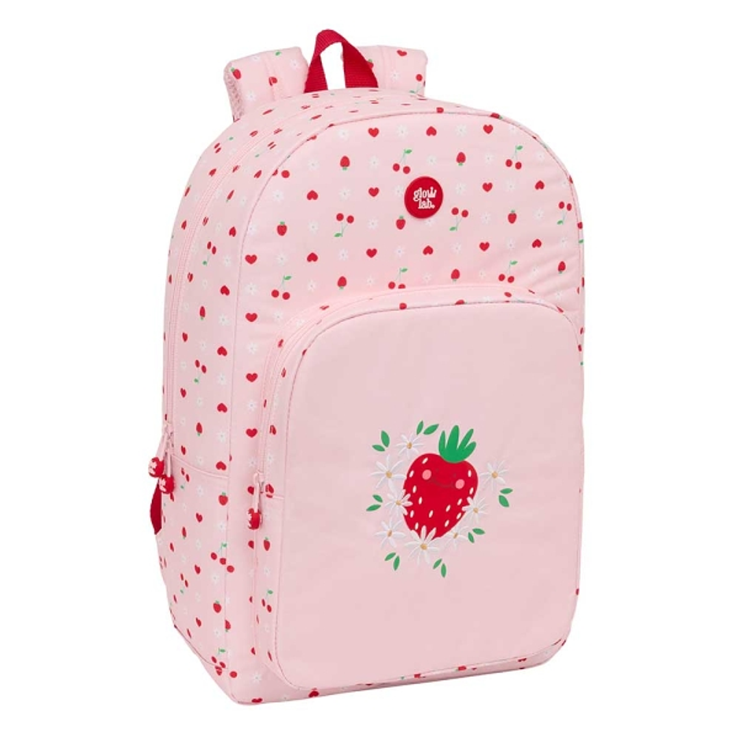 Safta Glowlab Frutitas Mochila Adaptable a Carro - Tirador Doble - Bolsillo Frontal - Hombreras Ergonomicas - Espalda Acolchada - Asa de Mano Superior 1