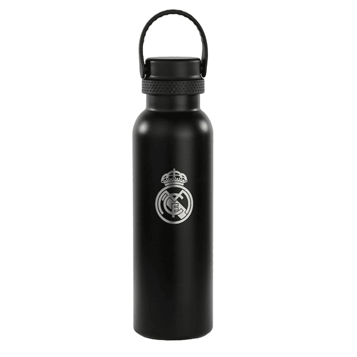Safta Real Madrid 2ª Equipacion 24/25 Botella Reutilizable 600ml - Doble Pared con Aislamiento - Base de Silicona - Conserva Temperatura 12h Caliente  1