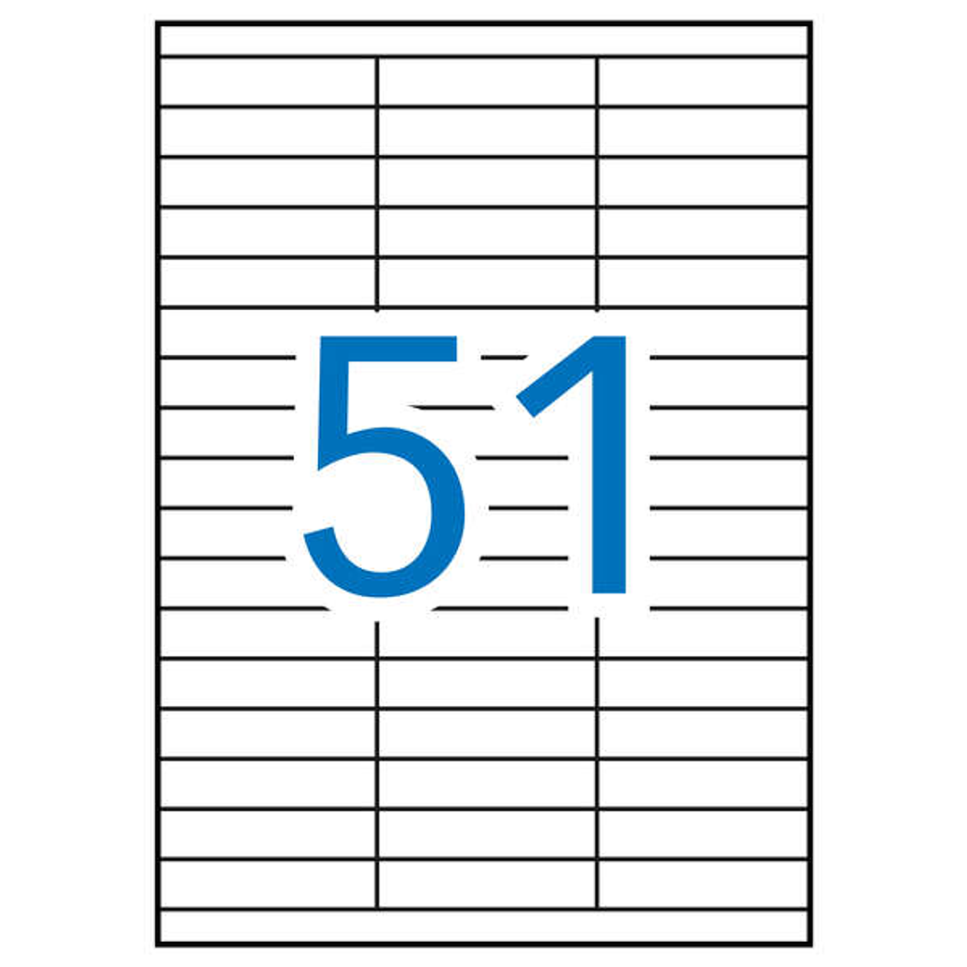 Apli Etiquetas Blancas Permanentes 70.0 x 16.9 mm 100 Hojas 1