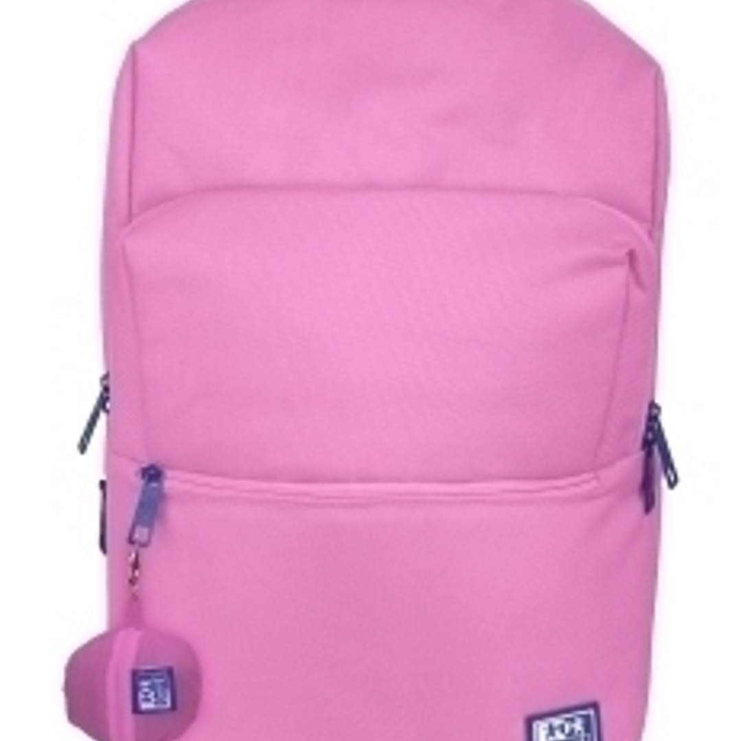 Oxford B-Ready Mochila 28L - Tamaño 42x30x15cm - Bolsillo Acolchado - Asa Superior - Funda para Lluvia - Poliester Reciclado RPET - Color Rosa 1