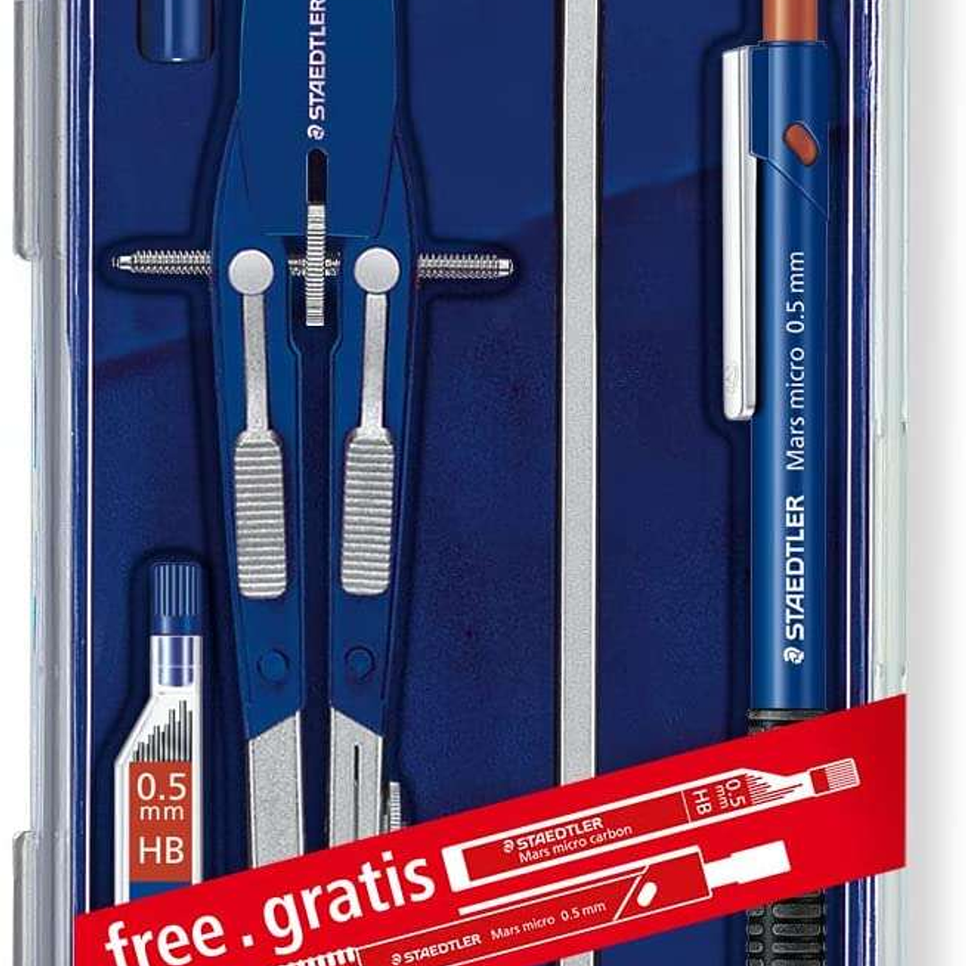 Staedtler Mars 552 02 Compas de Precision - Diametro Maximo 350mm - Compas de Aiuste Rapido - Patas Articuladas - Aguja Intercambiable - Mina Intercam 1
