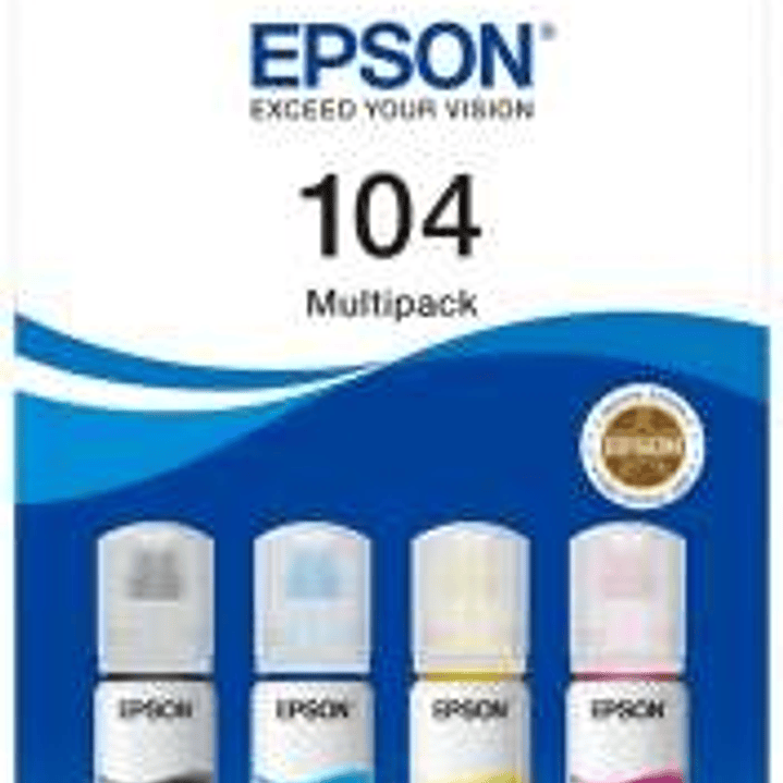 Epson 104 Pack de 4 Botellas de Tinta Originales - C13T00P640 1