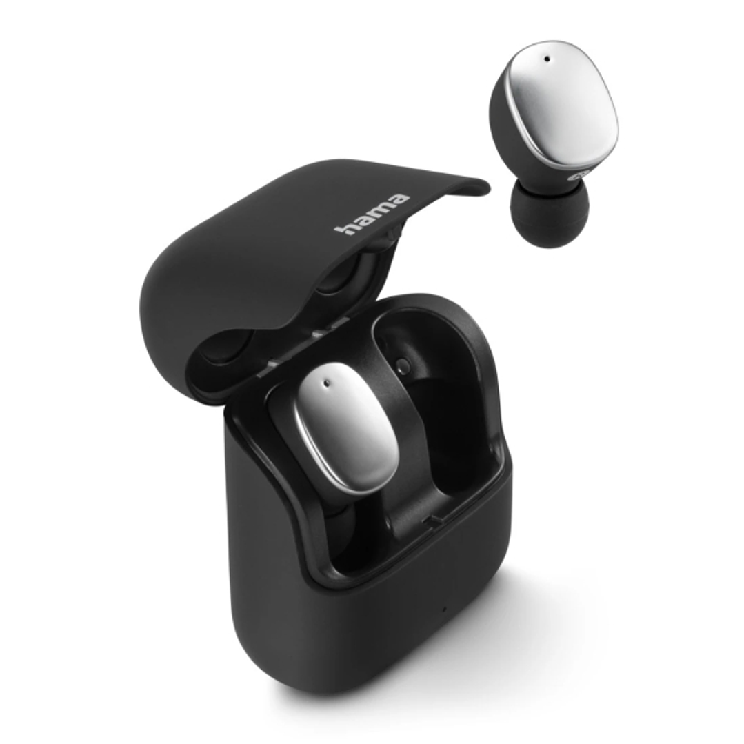 Hama Spirit Pure Auriculares con Microfono Omnidireccional - Bluetooth - Autonomia hasta 5h - Rango 10m - IPX5 - Asistente de Voz - Carga por USB-C -  1