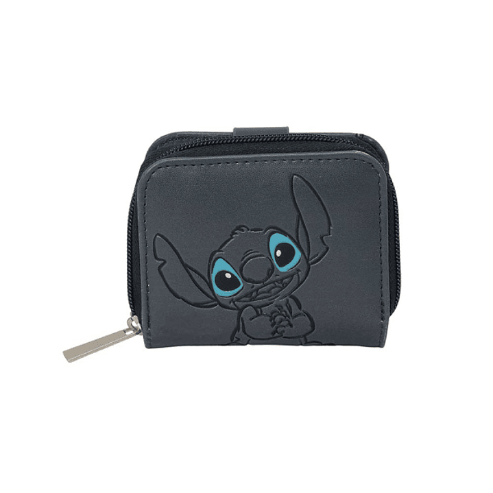 Safta Stitch Gray Monedero con Billetera - Compartimento para Billetes y Tarjetas - Cierre con Iman - Compartimento para Monedas - 0.10L - 110x20x95mm 1