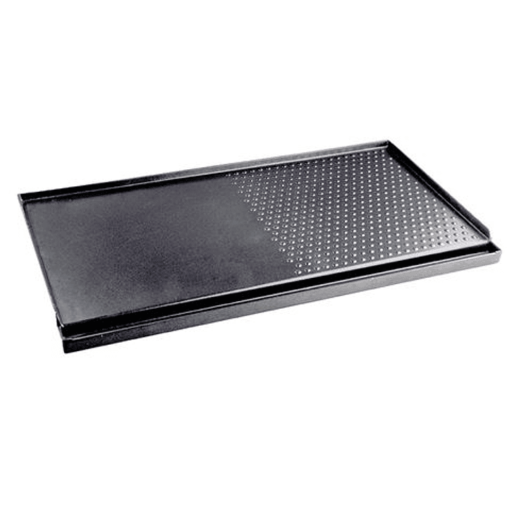 Muvip Plancha De Asar para Cocina Portatil - Zona Recoge Grasa - Bordes Antisalpicaduras - Revestimiento Antiadherente - Ideal para Cocinas Portatiles 1