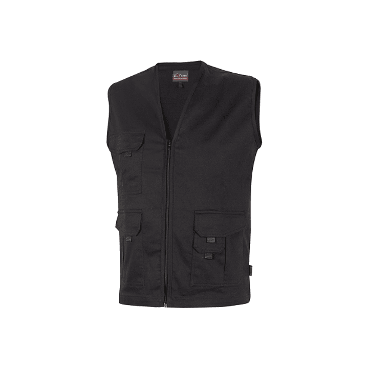 Upower Chica Chaleco Multibolsillos de Algodon Elastico - Talla 3XL - Ligero, Cierre Cremallera Frontal, Espacio para Personalizacion, Bolsillos con S 1