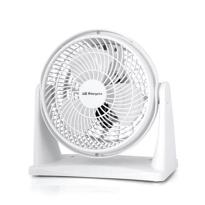 Orbegozo BF 0128 Ventilador Box Fan - Refresca tu Espacio con Comodidad y Versatilidad - 2 en 1 de Mesa y Pared - Aspas de 23cm - Potencia 30 W - Cabe 1