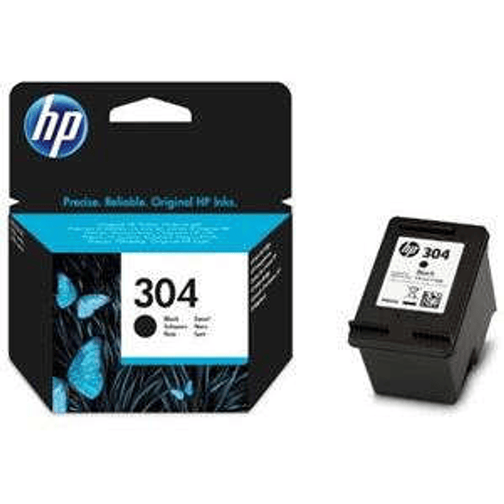 HP 304 Negro Cartucho de Tinta Original - N9K06AE 1