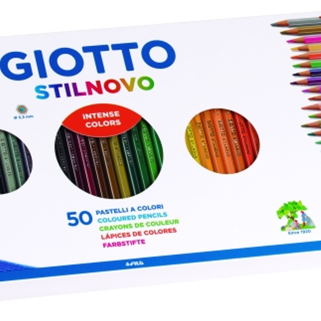 Giotto Stilnovo Acqarell Pack de 36 Lapices de Colores Acuarelables - Forma Hexagonal - Mina 3.3mm - Colores Surtidos 1