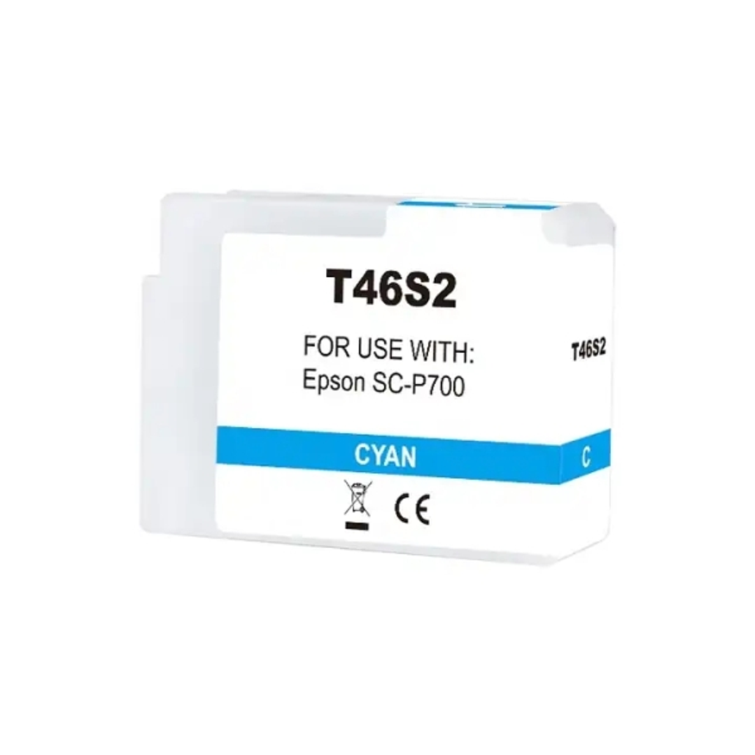 Epson T46S2 Cyan Cartucho de Tinta Pigmentada Generico - Reemplaza C13T46S200 1