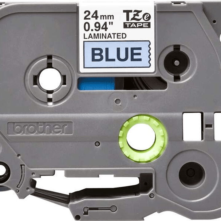 Brother TZe555 Cinta Laminada Original de Etiquetas - Texto blanco sobre fondo azul - Ancho 24mm x 8 metros 1
