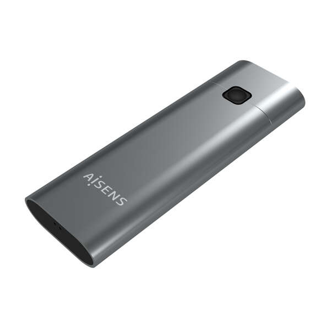 Aisens Caja Externa M.2 (NGFF) NVMe a USB3.2 GEN2 - Color Gris 1