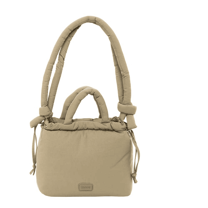 Safta Moos Capsula Bolso - Cierre de Iman - Cremallera - Cierre con Cordones - Asas Acolchadas - 6.34L - 240x110x240mm - Color Beige 1