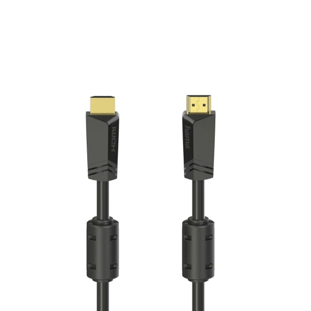Hama Essential Cable HDMI 4K Macho - Longitud 10m- Soporta ARC - Terminales Chapados en Oro - Ethernet - Velocidad hasta 18Gbps - Blindaje Completo -  1