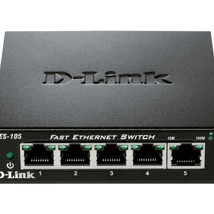 D-Link Switch 5 Puertos Fast Ethernet Gigabit 10/100 Mbps 1