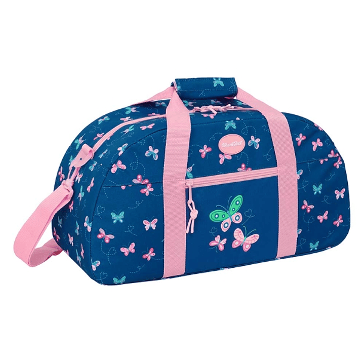 Safta Blackfit8 Mariposas Bolsa de Deporte - Bolsillo Frontal - Bandolera Ajustable - Tirador Doble - Tacos Protectores en Base - Fondo Extraible - 26 1