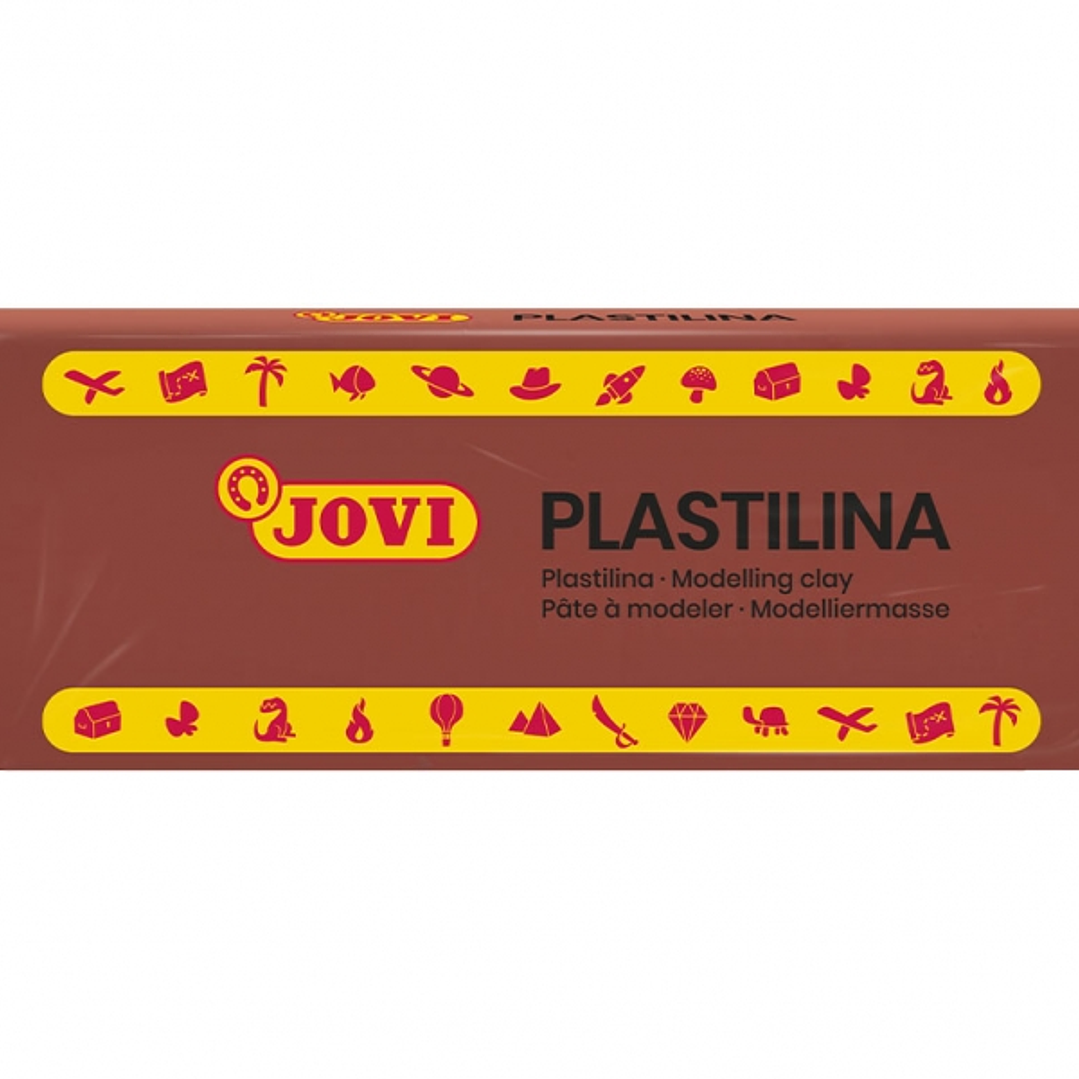Jovi Caja de 15 Pastillas de Plastilina 150gr - 100% Vegetal - Muy Moldeable - No Se Seca - Sin Gluten - Libre de Alergenos - No Toxica - Color Marron 1