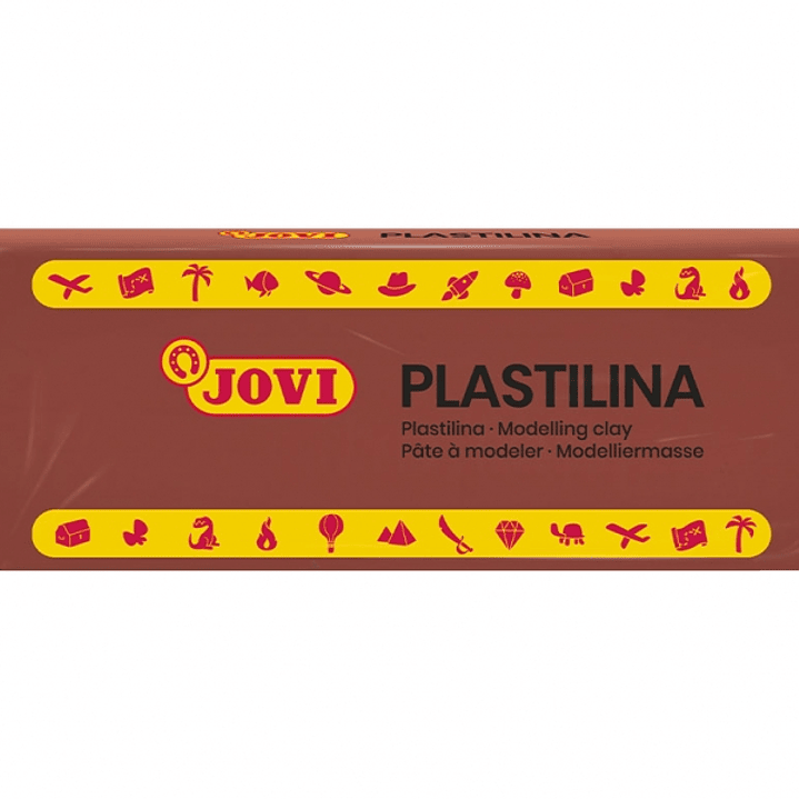 Jovi Caja de 15 Pastillas de Plastilina 150gr - 100% Vegetal - Muy Moldeable - No Se Seca - Sin Gluten - Libre de Alergenos - No Toxica - Color Marron 1