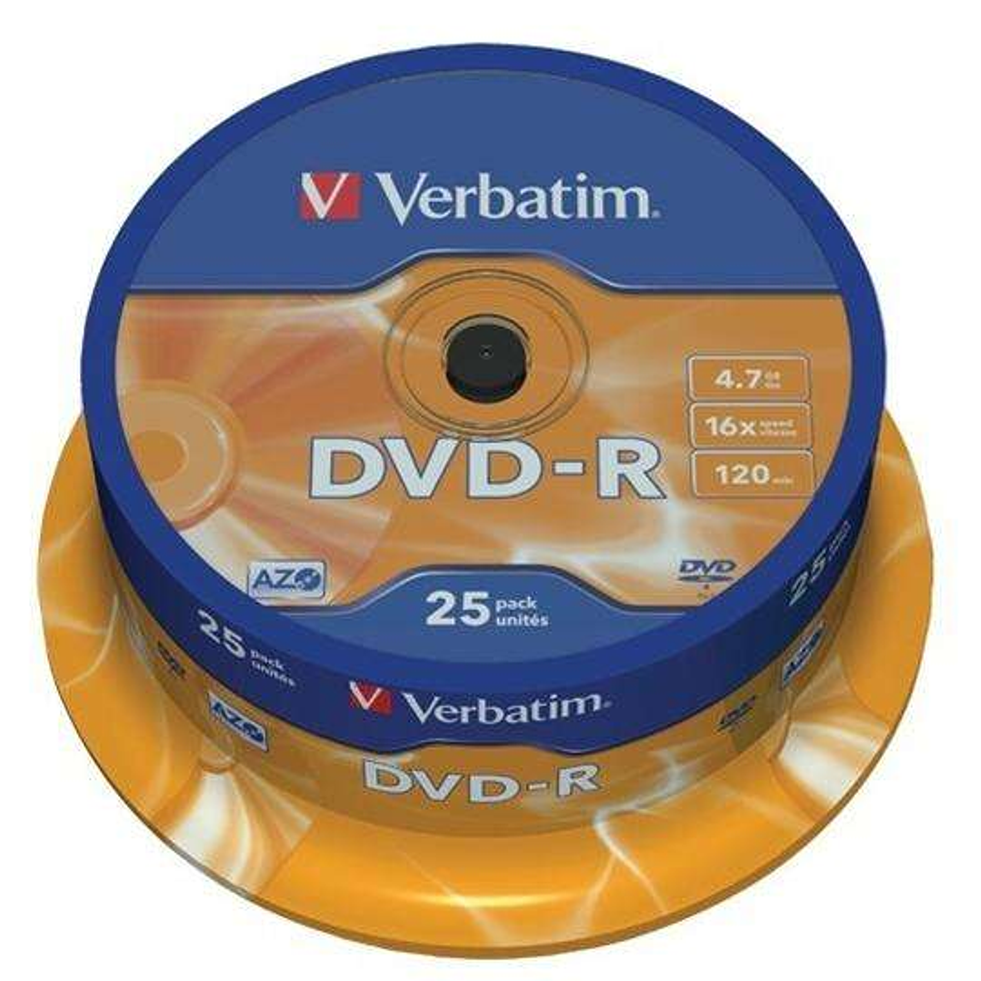 Verbatim DVD-R 16x 4.7GB (Tarrina 25 Uds) 1