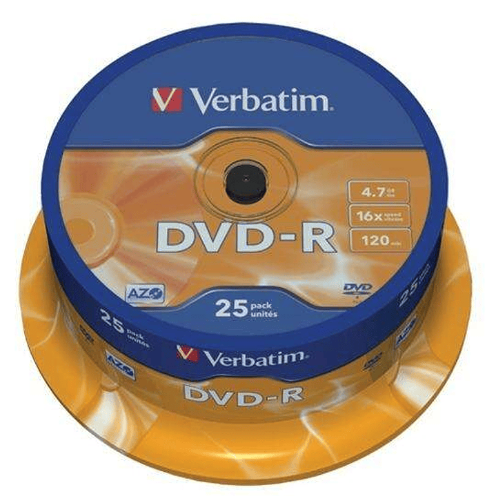 Verbatim DVD-R 16x 4.7GB (Tarrina 25 Uds) 1