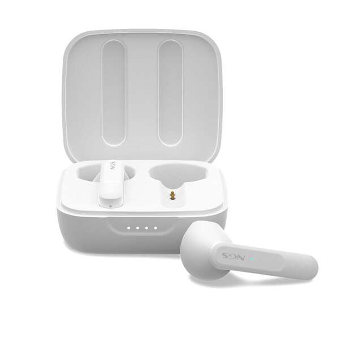NGS Artica Move White Auriculares Intrauditivos Bluetooth 5.3 TWS - Manos Libres - Asistente de Voz - Autonomia hasta 7h - Base de Carga - Color Blanc 1