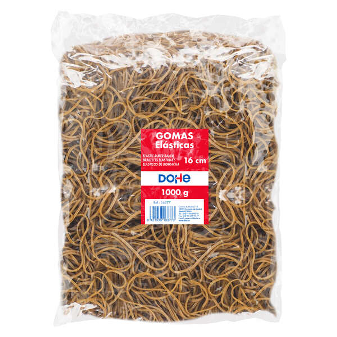 Dohe Gomas de Latex - Longitud 16cm - Gran Resistencia y Elasticidad - Bolsa de 1 Kg 1