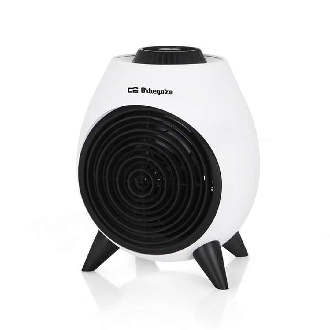 Orbegozo FH 5037 Calefactor Portatil - Potente y Seguro Calefactor con 2 Niveles de Potencia - Funcion Ventilador y Termostato Regulable 1