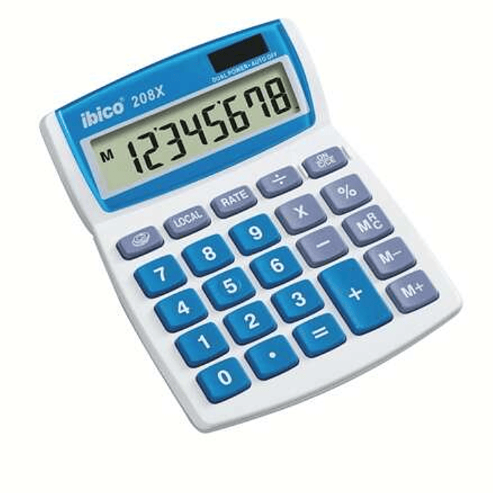 Ibico 208X Calculadora de Escritorio - Teclas Grandes - LCD de 8 dígitos - Funcion de Prorroga 1
