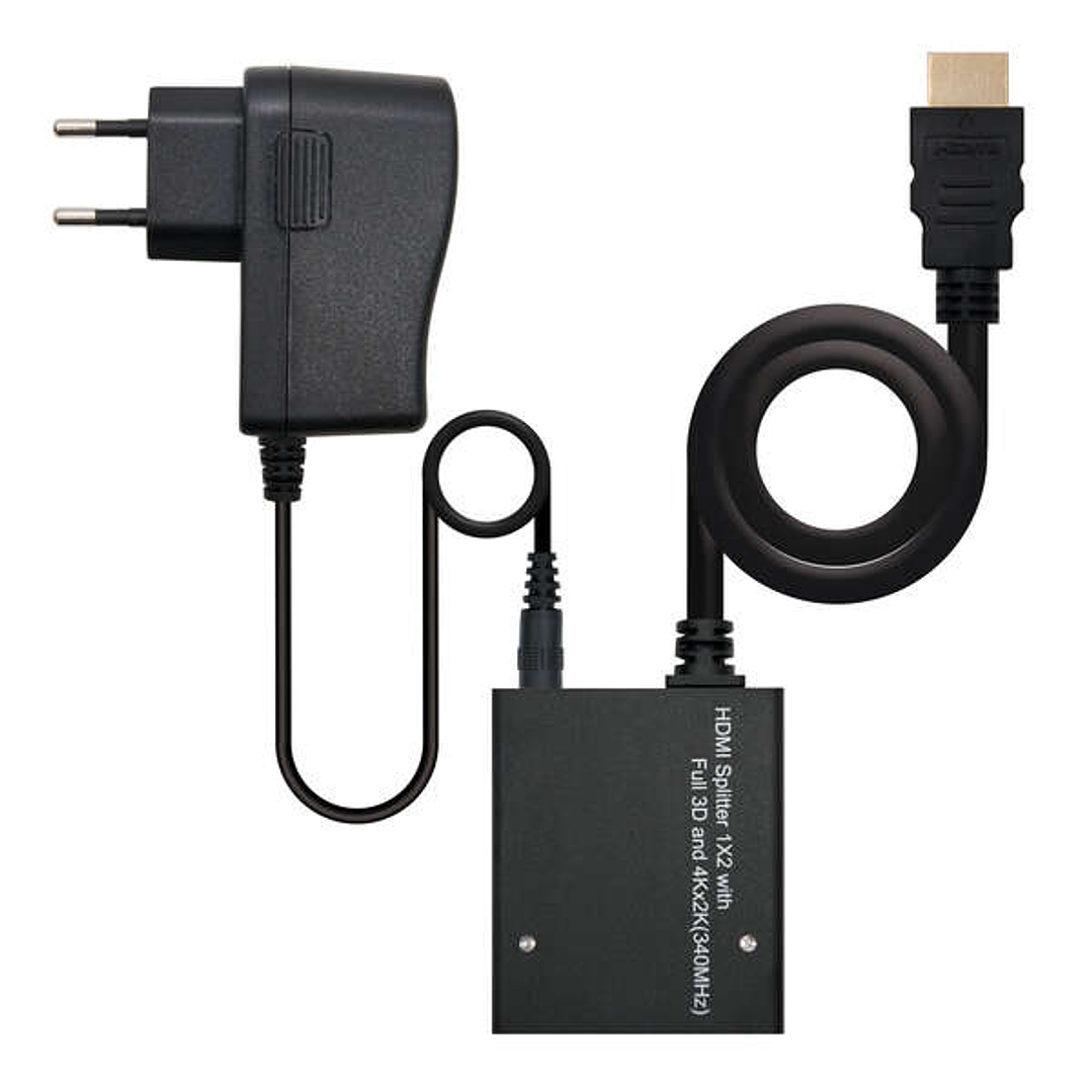 Nanocable Duplicador HDMI Alta Velocidad para 2 Dispositivos con Alimentacion 1