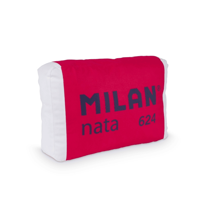 Milan Cojin con Forma de Goma Milan Nata 624 - Terciopelo Mate - 47.5x31.5x11.5cm - Color Rojo 1