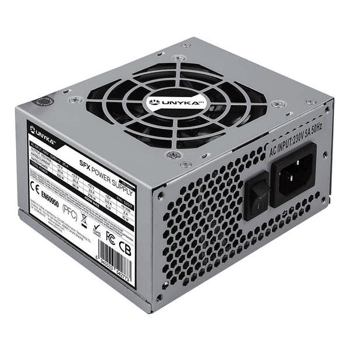 Unykach SFX 450W Fuente de Alimentacion 450W SFX - Ventilador 80mm 1