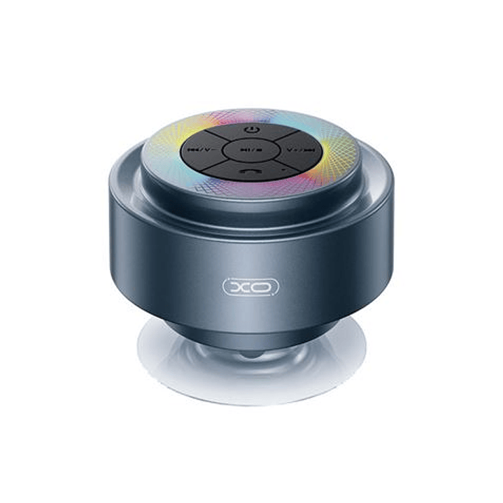 XO F64 Altavoz Bluetooth - Impermeable - Ideal para Ducha - IP67 - RGB - Ventosa Super Potente - Incluye Microfono para Llamadas - Color Negro 1