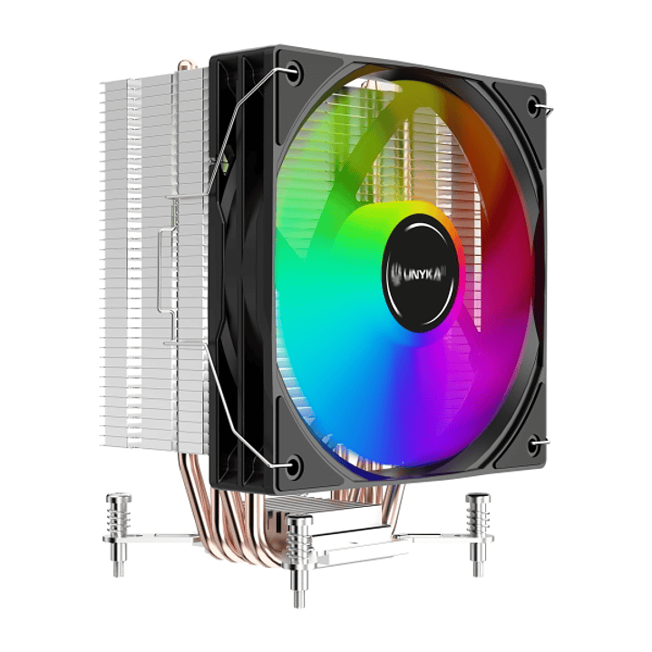 Unykach Unycool H41 ARGB Disipador CPU - Multisocket Universal - Ventilador 120mm - Iluminacion ARGB - Color Negro 1