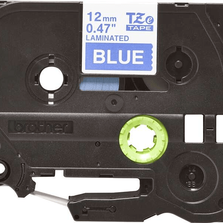 Brother TZe535 Cinta Laminada Original de Etiquetas - Texto blanco sobre fondo azul - Ancho 12mm x 8 metros 1