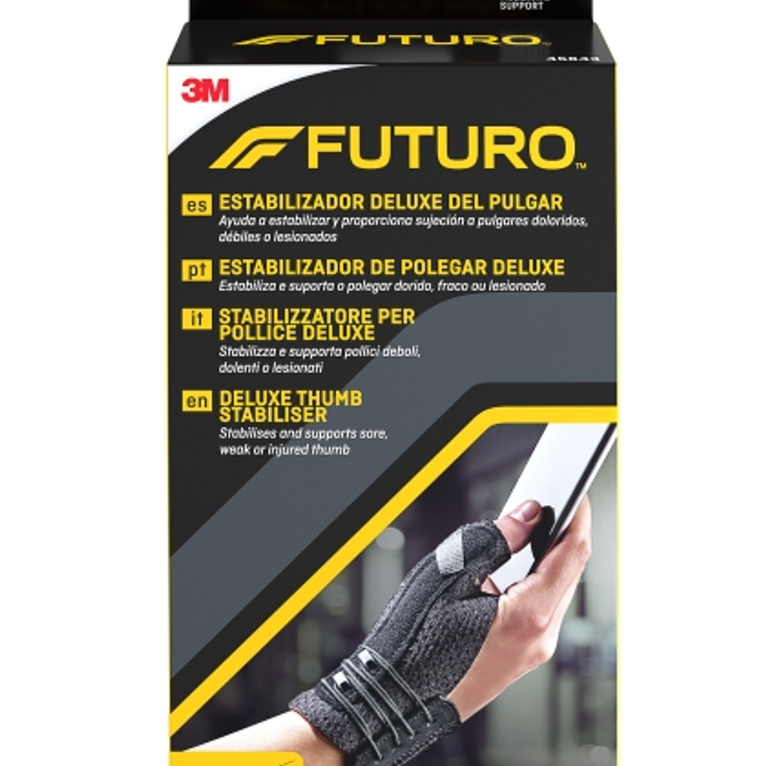 Futuro Deluxe Estabilizador del Dedo Pulgar - Talla S/M (12.7 - 16.5cm) - Transpirable - Color Negro 1