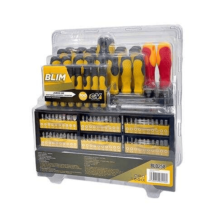 Blim Juego 100 Piezas Destornilladores y Puntas 1