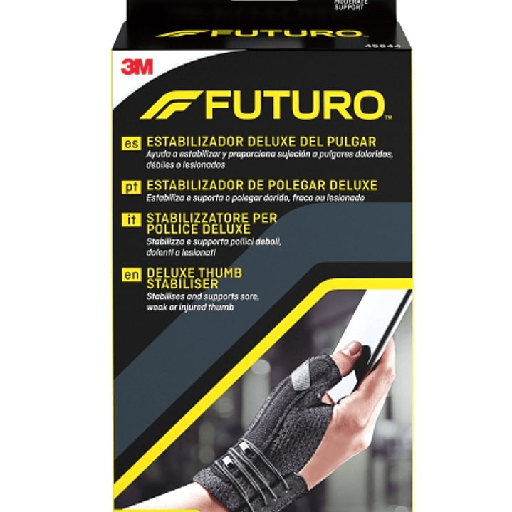 Futuro Deluxe Estabilizador del Dedo Pulgar - Talla L/XL (16.5 - 20.3cm) - Transpirable - Color Negro 1