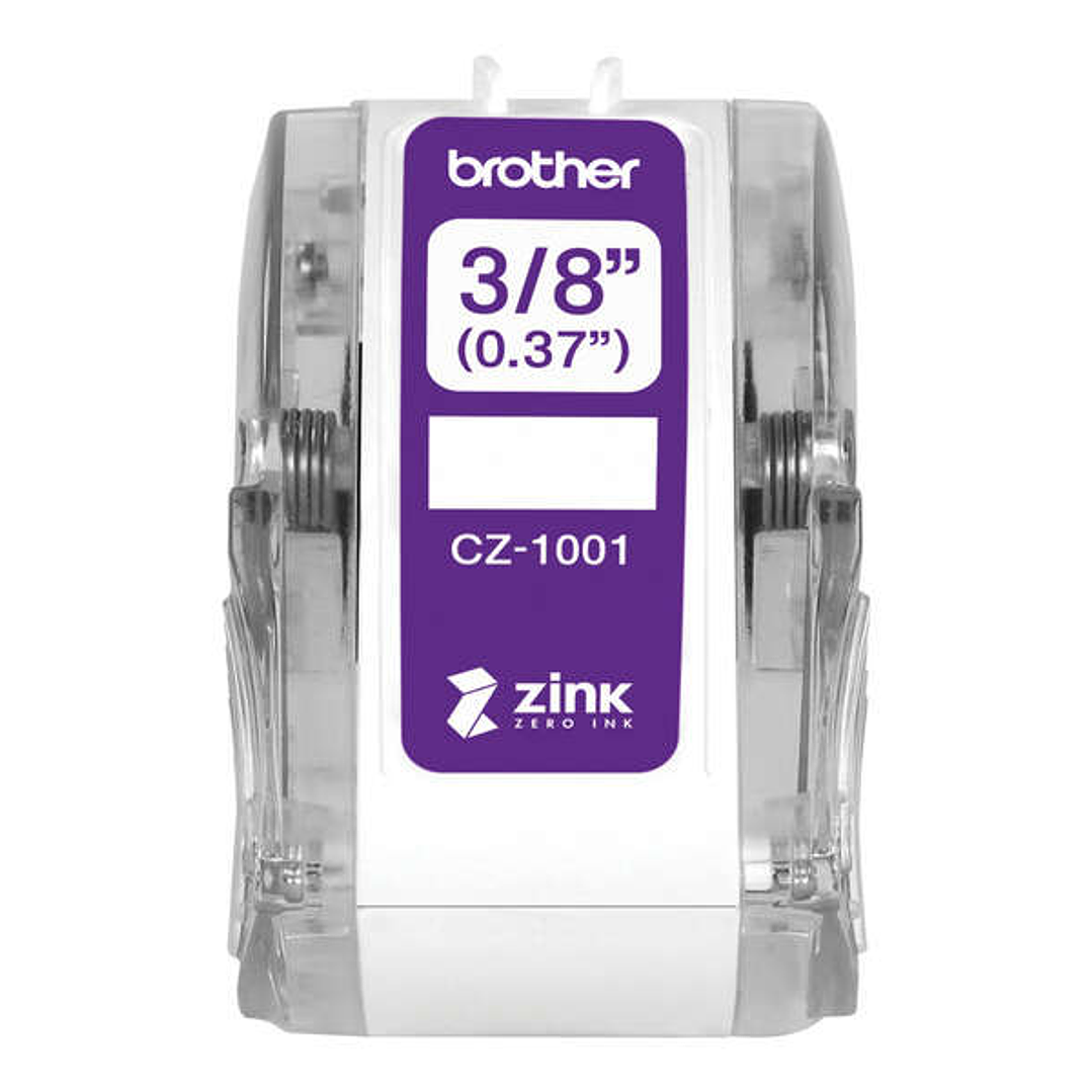 Brother CZ1001 Rollo de Etiquetas Originales de Tamaño Personalizado - Ancho 9mm x 5 metros - Zero Ink 1