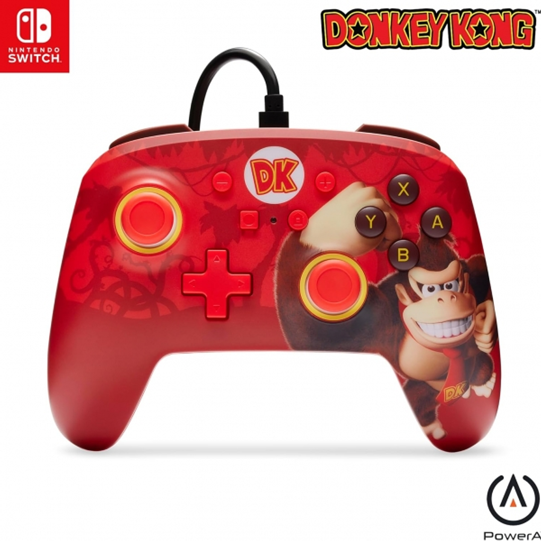 PowerA Mando con Cable Enhanced para Nintendo Switch - Donkey Kong Flex 1