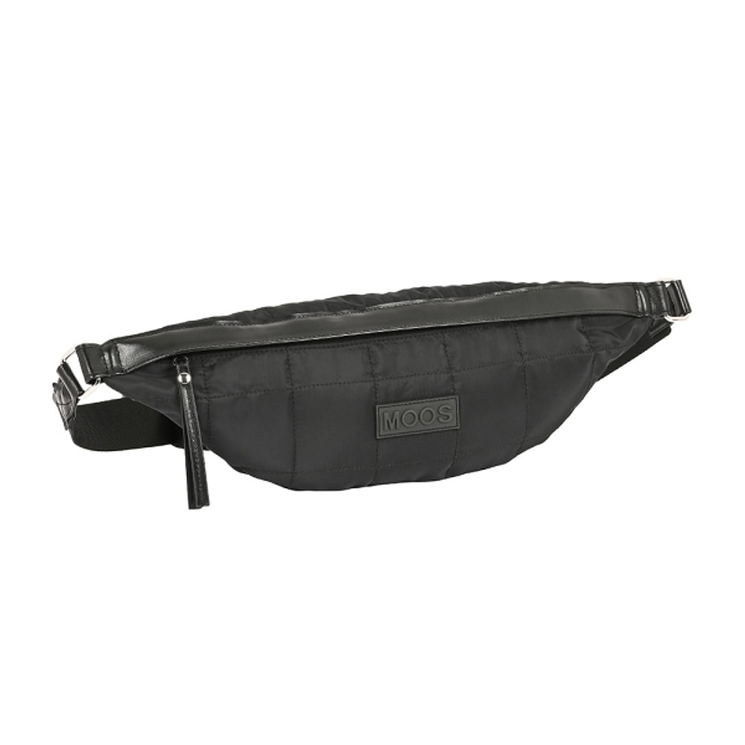 Safta Moos Capsula Bolsa de Cintura - Cremallera - Cintas Ajustables - 4.45L - 410x70x155mm - Color Negro 1
