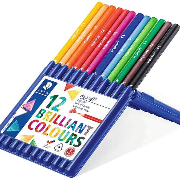 Staedtler Ergosoft 157 Pack de 12 Lapices de Colores - Diseño Ergonomico - Colores Surtidos 1