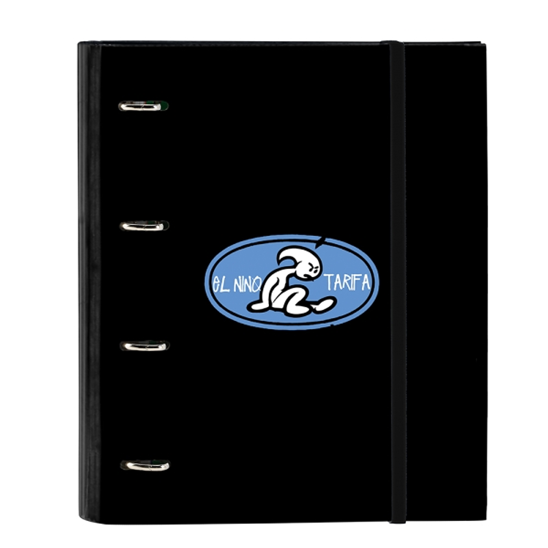 Safta el Niño Roller Carpeta con 4 Anillas 35mm - Tapas Duras Forradas - Recambio 100 Hojas - Cuadriculas 5x5mm - Gramaje 80g/m2 - Separadores - 270x3 1