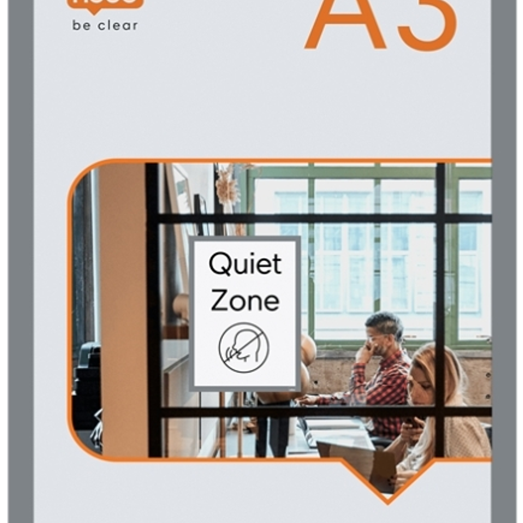 Nobo Pack de 2 Marcos Autoadhesivos Magneticos en Formato A3 - Colocacion en Vertical u Horizontal - Marco de Color Plateado 1