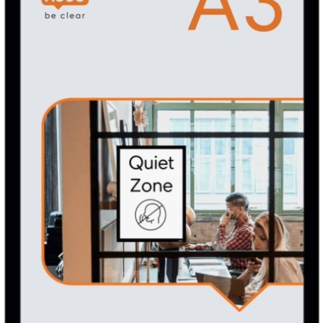 Nobo Pack de 2 Marcos Autoadhesivos Magneticos en Formato A3 - Colocacion en Vertical u Horizontal - Marco de Color Negro 1